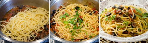 cucina,Spaghetti alla puttanesca, ricette, primi piatti, capperi, ricette con acciughe, 