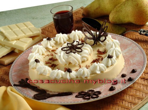 pere,cucina,gelato,dolci,ricette,ricetta,torte,semifreddi,cioccolato bianco,torte con cioccolato bianco